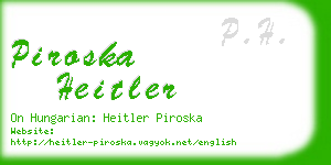 piroska heitler business card